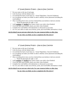 9th Grade Skeleton Project – Step by Step Checklist Put your name