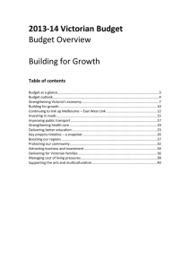 Budget At A Glance - Department of Treasury and Finance