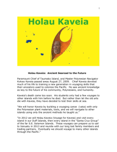 Holau Kaveia: Ancient Searoad to the Future Paramount Chief of