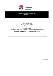 Community Transport Audit Package