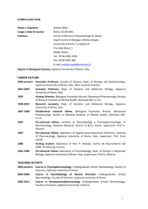 lista delle pubblicazioni - Dipartimento di Biologia e Biotecnologie