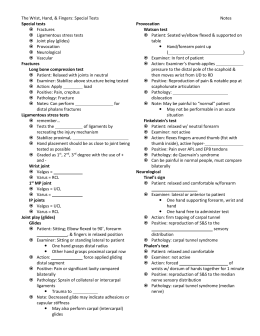 Wrist & Hand Evaluation