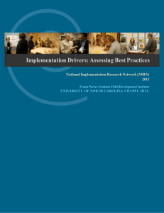 Implementation Drivers: Assessing Best Practices