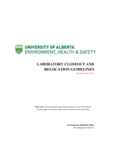 laboratory closeout and relocation guidelines