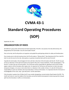 CVMA 43-1 Standard Operating Procedures (SOP)