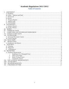 Academic Regulations 2011-2012