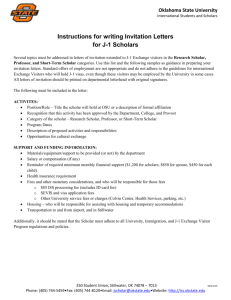Sample Invitation Letters - International Students & Scholars