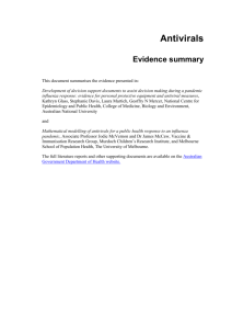 Antiviral evidence summary
