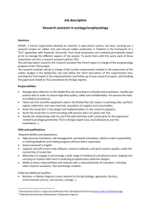 Job description Research assistant in ecology/ecophysiology