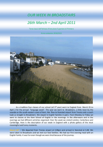 our week in broadstairs - Istituto Comprensivo di Primiero
