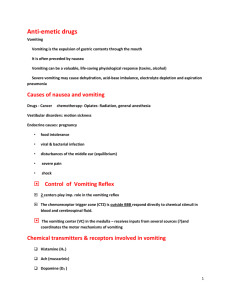 Antiemetic drugs