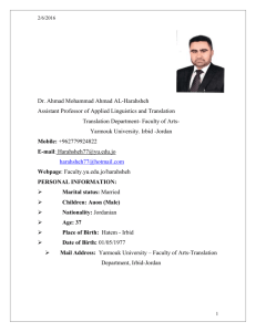 Dr. Ahmad Al-Harahsheh`s CV (1)