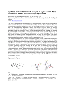 Synthesis and Conformational Analysis of Cyclic Amino Acids that