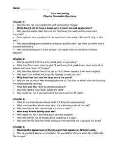 Tuck Everlasting Questions Chapters 1-8 - Burns Bulletin
