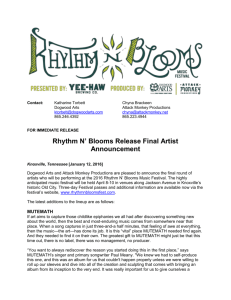 January 12, 2016 - Rhythm N Blooms Fest