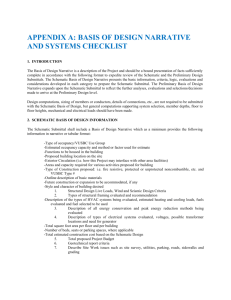 appendix a: basis of design narrative and systems checklist