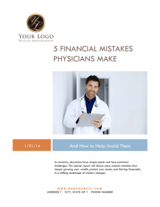 5 Financial Mistakes Physicians Make