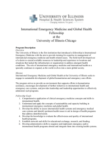 International Emergency Medicine and Global Health Fellowship at