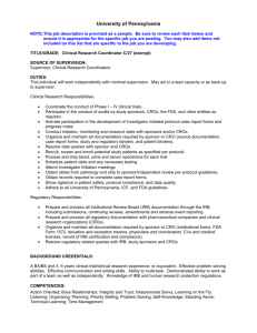 Clinical Research Coordinator C