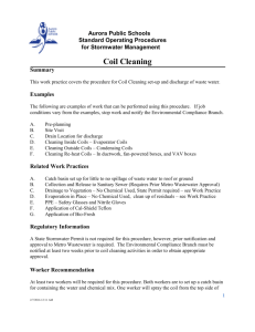 Coil Cleaning - Environmental Compliance