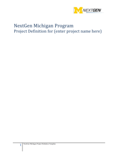 Project - NextGen Michigan