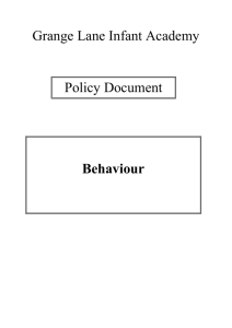 Policy Document - Grange Lane Infant Academy