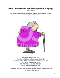 The Assessment of the Patient with Pain