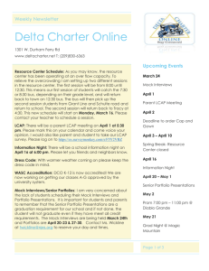 April 20 – May 1 - Delta Charter Schools