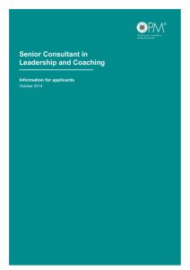 consultant / Senior consultant in Leadership and coaching