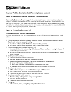 Anthropology IMLS Rehousing Project Assistant Position Description