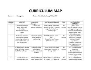 Kindergarton Curriculum Map