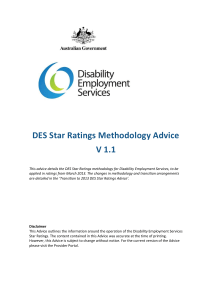 When and how DES Star Ratings are published