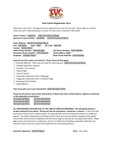 New Patient Registration Form