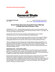 General Shale Showcases Expanded Product Offerings at NAHB