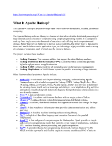 Hadoop Distributed File System, Apache HBase