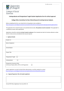 UG and PGT Ethics Application Form