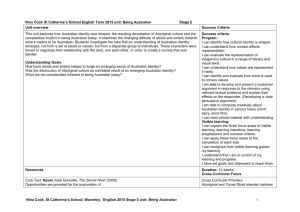 Being Australian Stage 5 unit - Association of Independent Schools