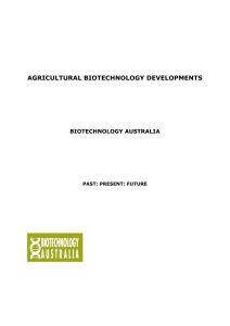 Agricultural Biotechnology Developments