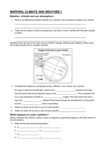 Climate worksheet from PPT
