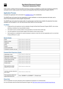 Placement Assessment Form - QUT Careers and Employment