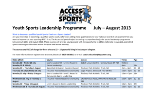 Youth Sports Leadership Programme July
