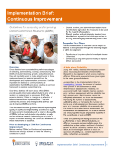 Continuous Improvement - Massachusetts Department of Education