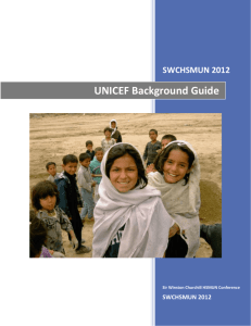 UNICEF Background Guide - Sir Winston Churchill High School