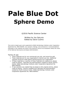 Pale Blue Dot Demo - Pacific Science Center