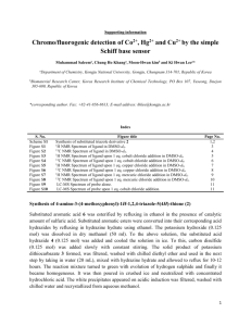 Chromo/fluorogenic detection of Co 2+ , Hg 2+ and Cu 2+ by the