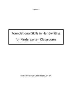 Foundational Skills in Handwriting Manual