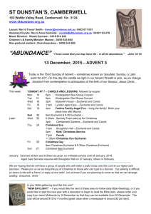 Abundance 13.12.15 - St Dunstan`s Anglican Church Camberwell