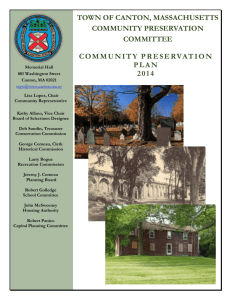 Canton - Community Preservation Coalition