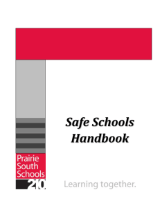 Safe Schools Handbook - Prairie South School Division