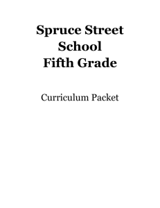 5th Grade Curriculum Packet